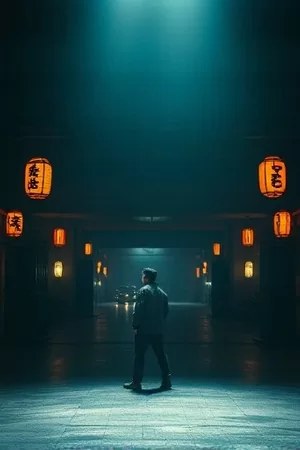 《关灯之后》剧照：黑暗客厅里电视屏幕的微光