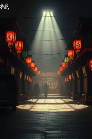 《第七码头》剧照：深夜码头吊机与泛黄照明灯